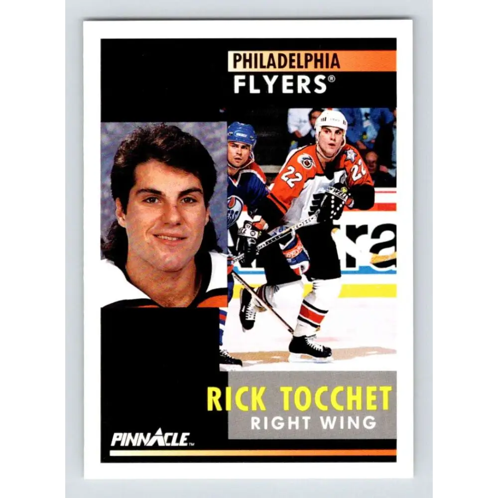 1991-92 Pinnacle #20 Rick Tocchet NM-MT Philadelphia Flyers Hockey Card Image 1