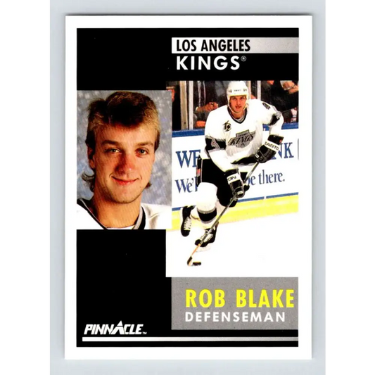 1991-92 Pinnacle #201 Rob Blake NM-MT Los Angeles Kings Hockey Card Image 1