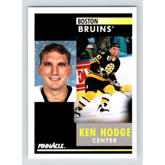 1991-92 Pinnacle #203 Ken Hodge Jr. NM-MT Boston Bruins Hockey Card Image 1