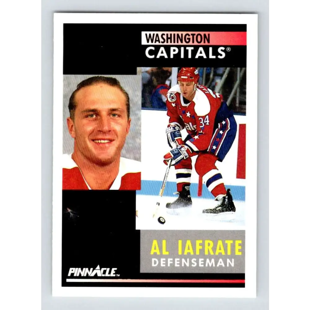 1991-92 Pinnacle #207 Al Iafrate NM-MT Washington Capitals Hockey Card Image 1