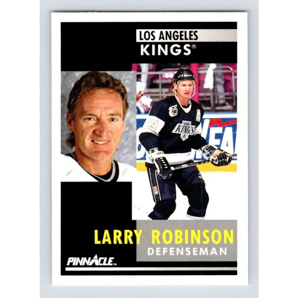 1991-92 Pinnacle #208 Larry Robinson NM-MT Los Angeles Kings Hockey Card Image 1