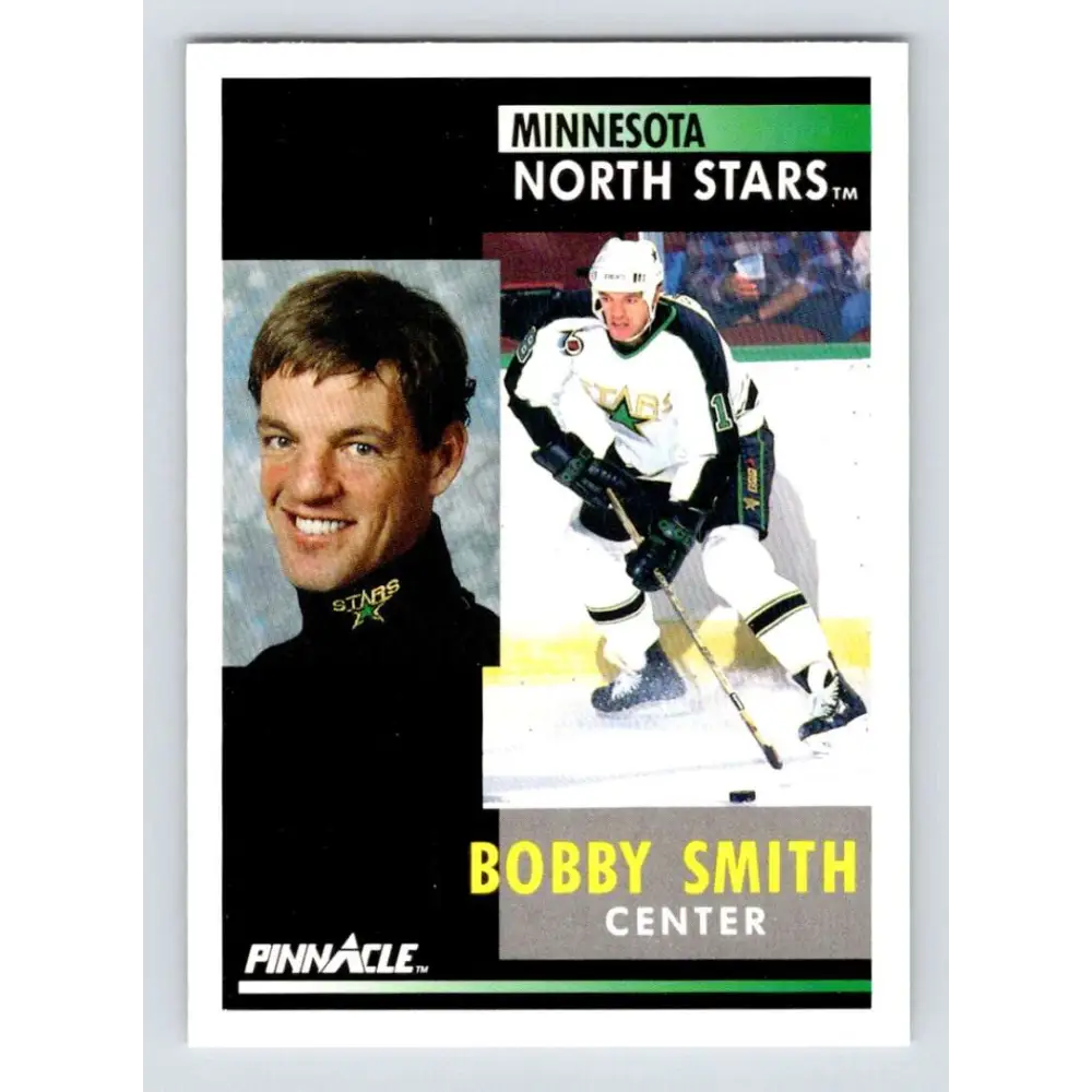1991-92 Pinnacle #210 Bobby Smith NM-MT Minnesota North Stars Hockey Card Image 1