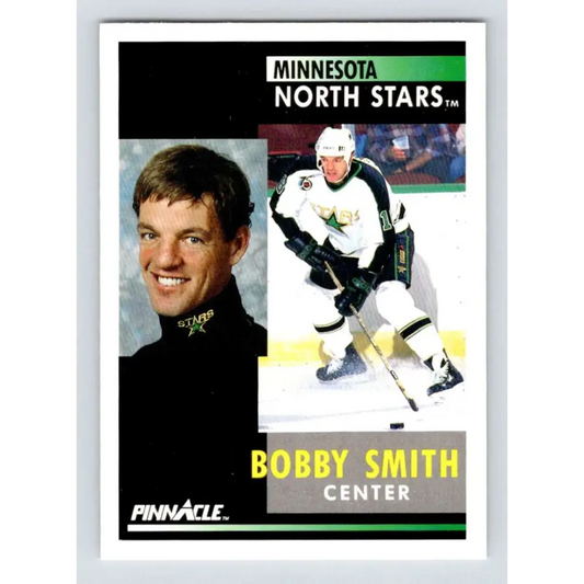 1991-92 Pinnacle #210 Bobby Smith NM-MT Minnesota North Stars Hockey Card Image 1