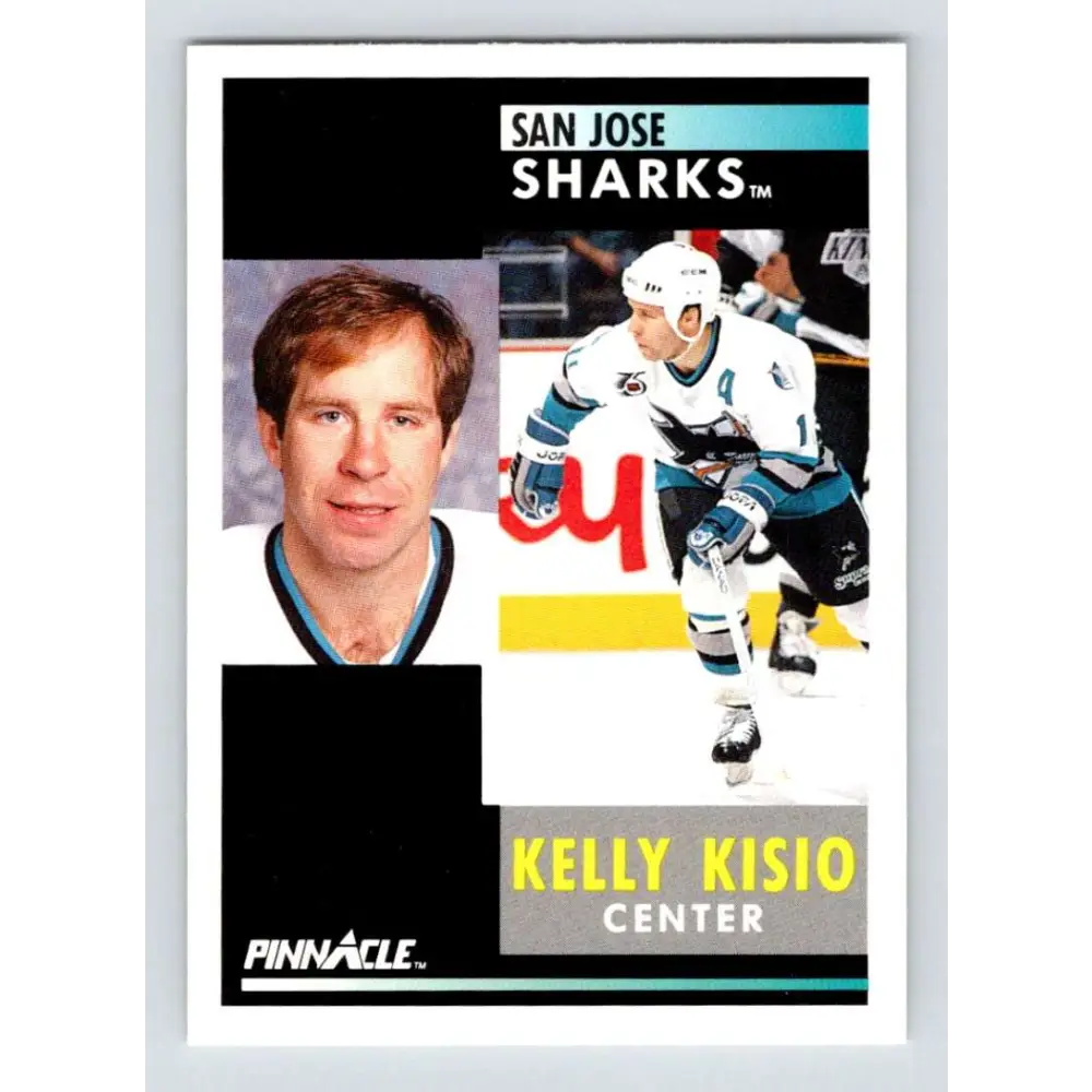 1991-92 Pinnacle #231 Kelly Kisio NM-MT San Jose Sharks Hockey Card Image 1
