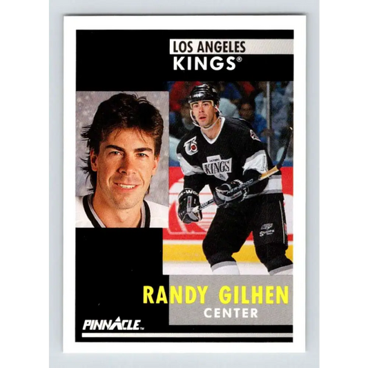 1991-92 Pinnacle #238 Randy Gilhen NM-MT Los Angeles Kings Hockey Card Image 1