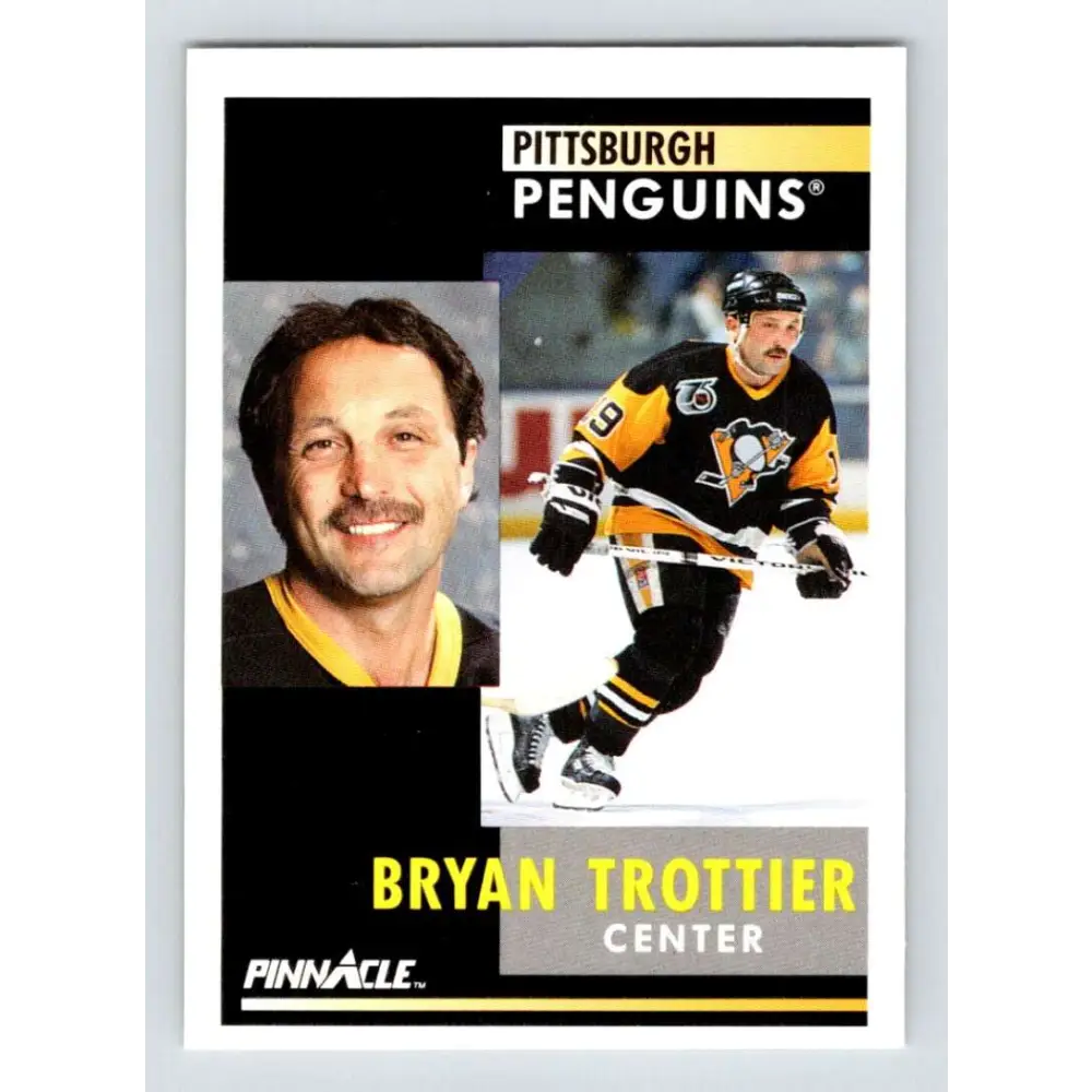 1991-92 Pinnacle #241 Bryan Trottier NM-MT Pittsburgh Penguins Hockey Card Image 1