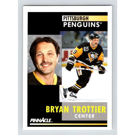 1991-92 Pinnacle #241 Bryan Trottier NM-MT Pittsburgh Penguins Hockey Card Image 1