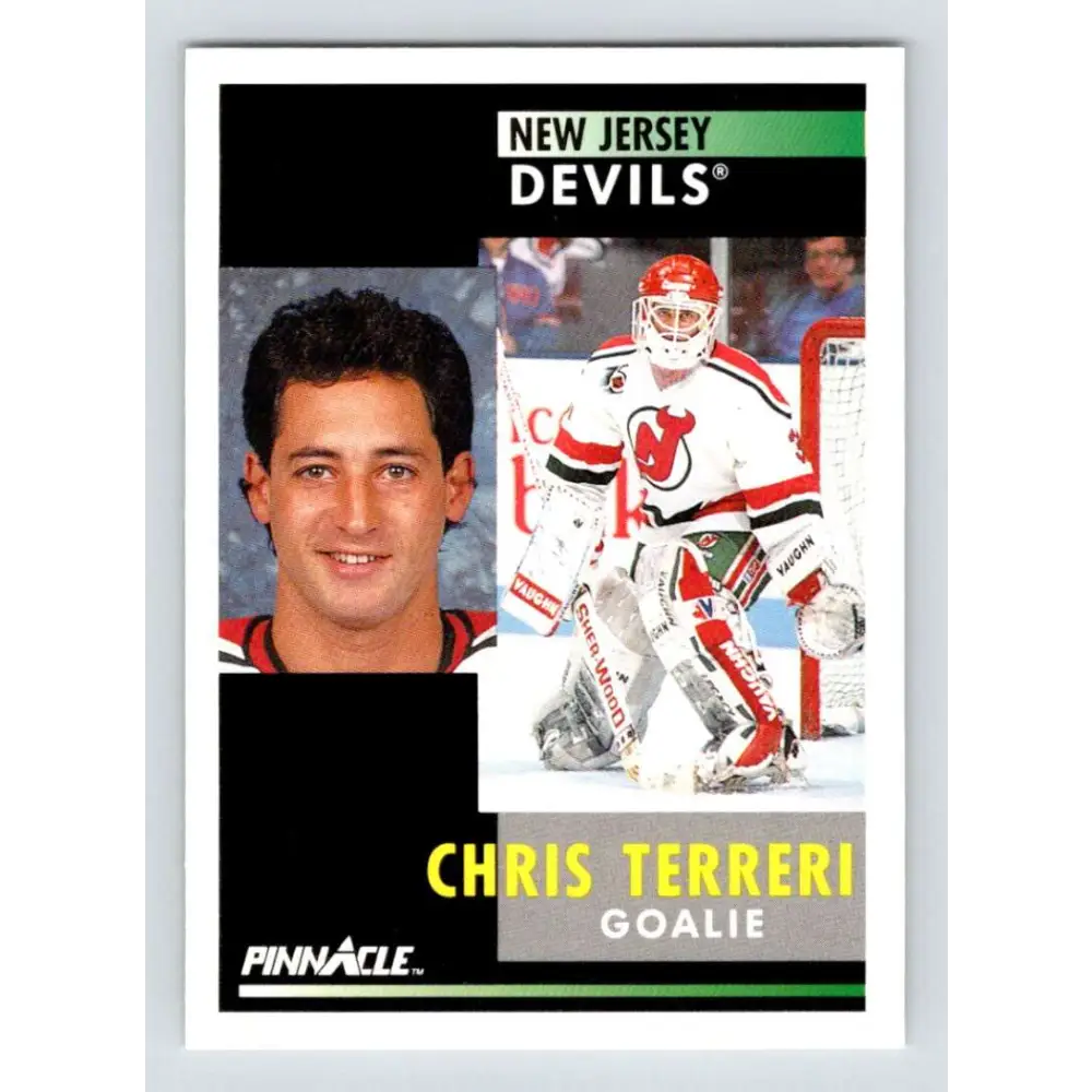 1991-92 Pinnacle #247 Chris Terreri NM-MT New Jersey Devils Hockey Card Image 1