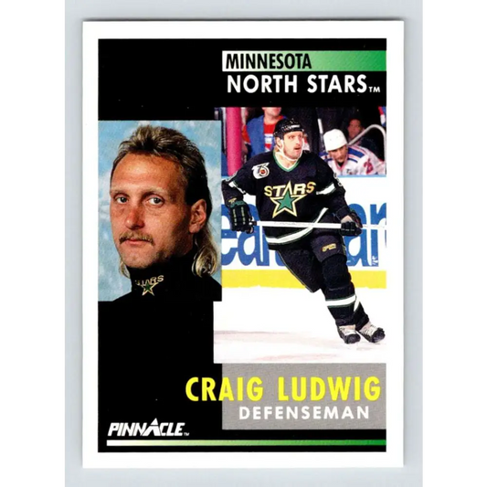 1991-92 Pinnacle #248 Craig Ludwig NM-MT Minnesota North Stars Hockey Card Image 1