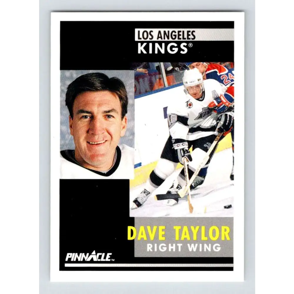 1991-92 Pinnacle #249 Dave Taylor NM-MT Los Angeles Kings Hockey Card Image 1