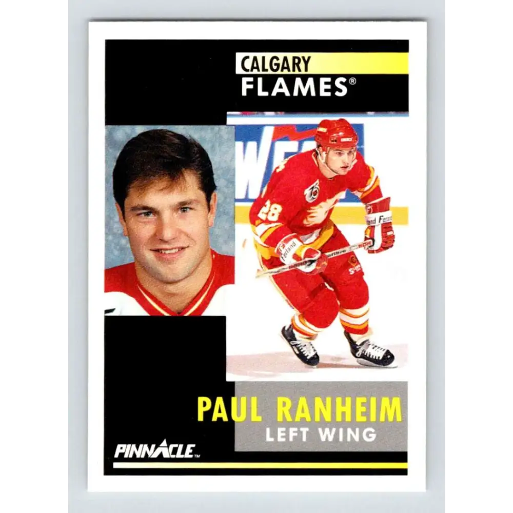 1991-92 Pinnacle #252 Paul Ranheim NM-MT Calgary Flames Hockey Card Image 1