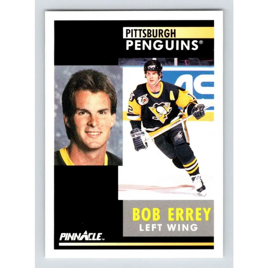 1991-92 Pinnacle #257 Bob Errey NM-MT Pittsburgh Penguins Hockey Card Image 1