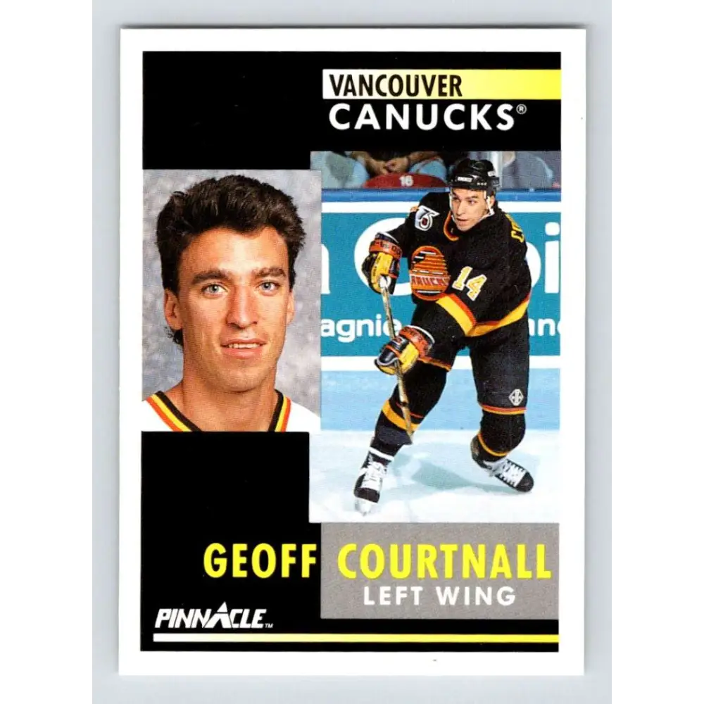 1991-92 Pinnacle #263 Geoff Courtnall NM-MT Vancouver Canucks Hockey Card Image 1