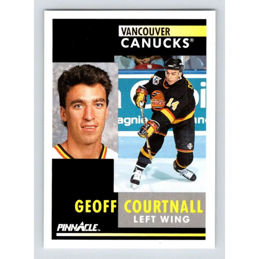 1991-92 Pinnacle #263 Geoff Courtnall NM-MT Vancouver Canucks Hockey Card Image 1