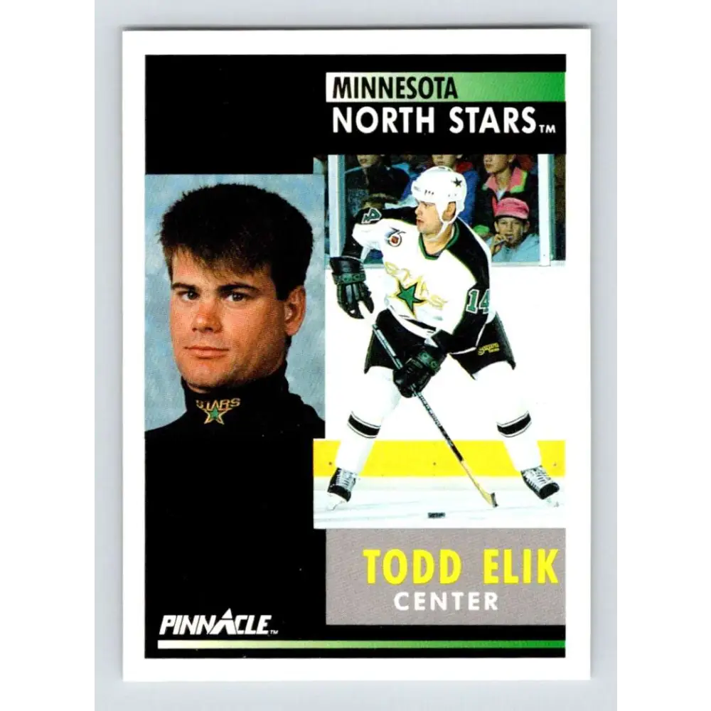 1991-92 Pinnacle #264 Todd Elik NM-MT Minnesota North Stars Hockey Card Image 1