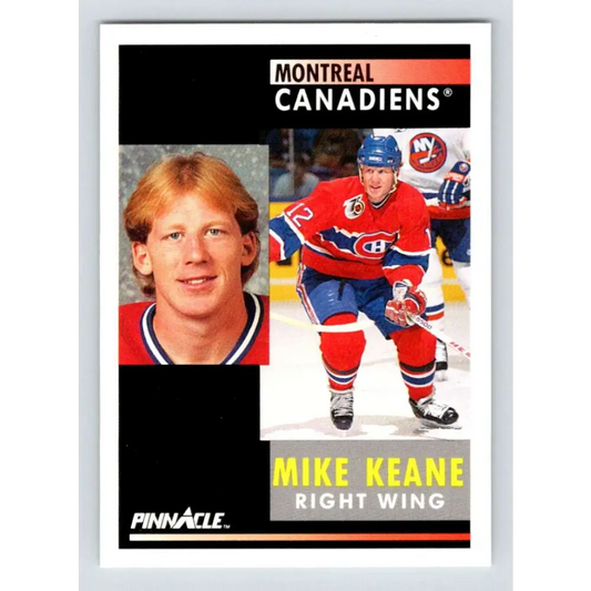 1991-92 Pinnacle #265 Mike Keane NM-MT Montreal Canadiens Hockey Card Image 1