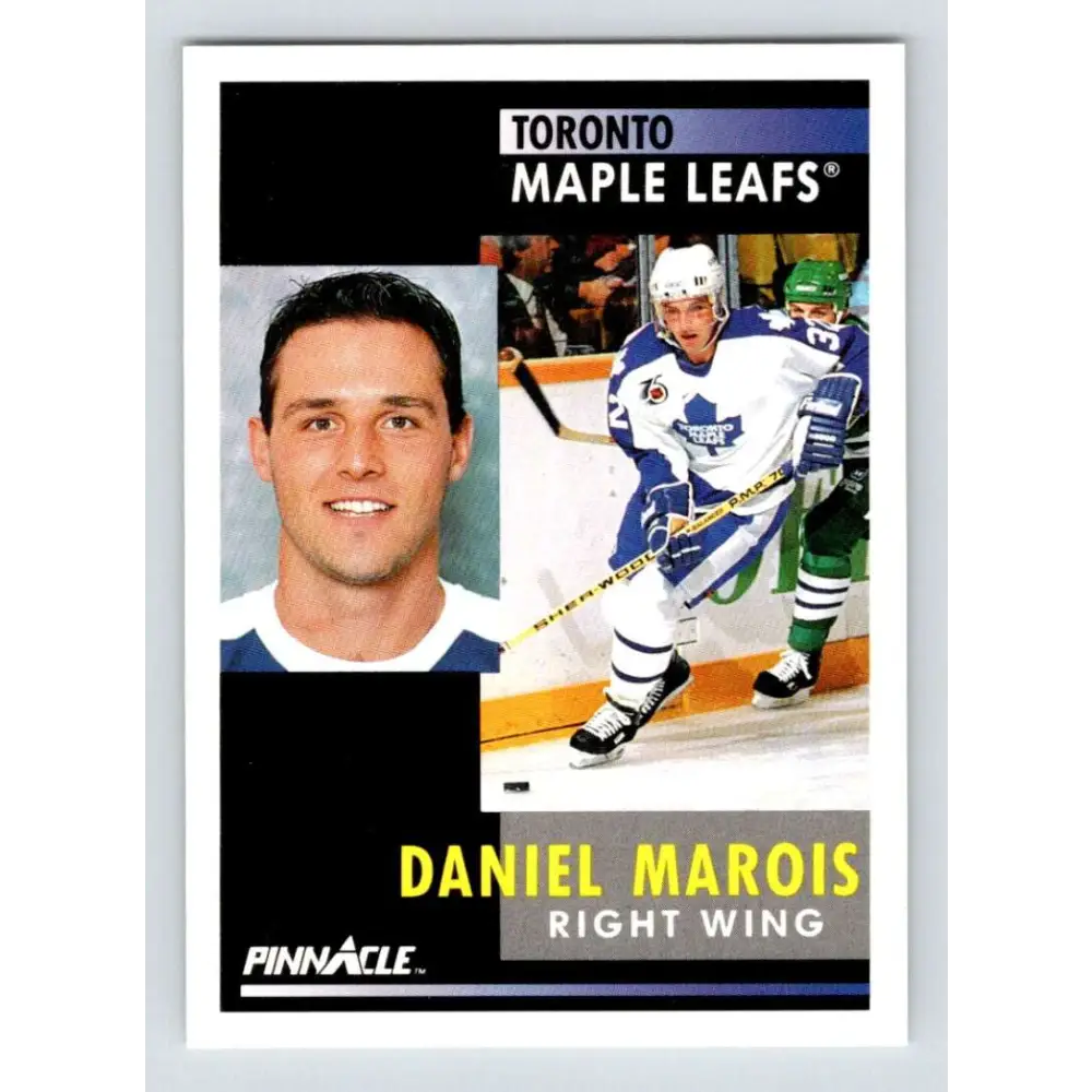 1991-92 Pinnacle #27 Daniel Marois NM-MT Toronto Maple Leafs Hockey Card Image 1
