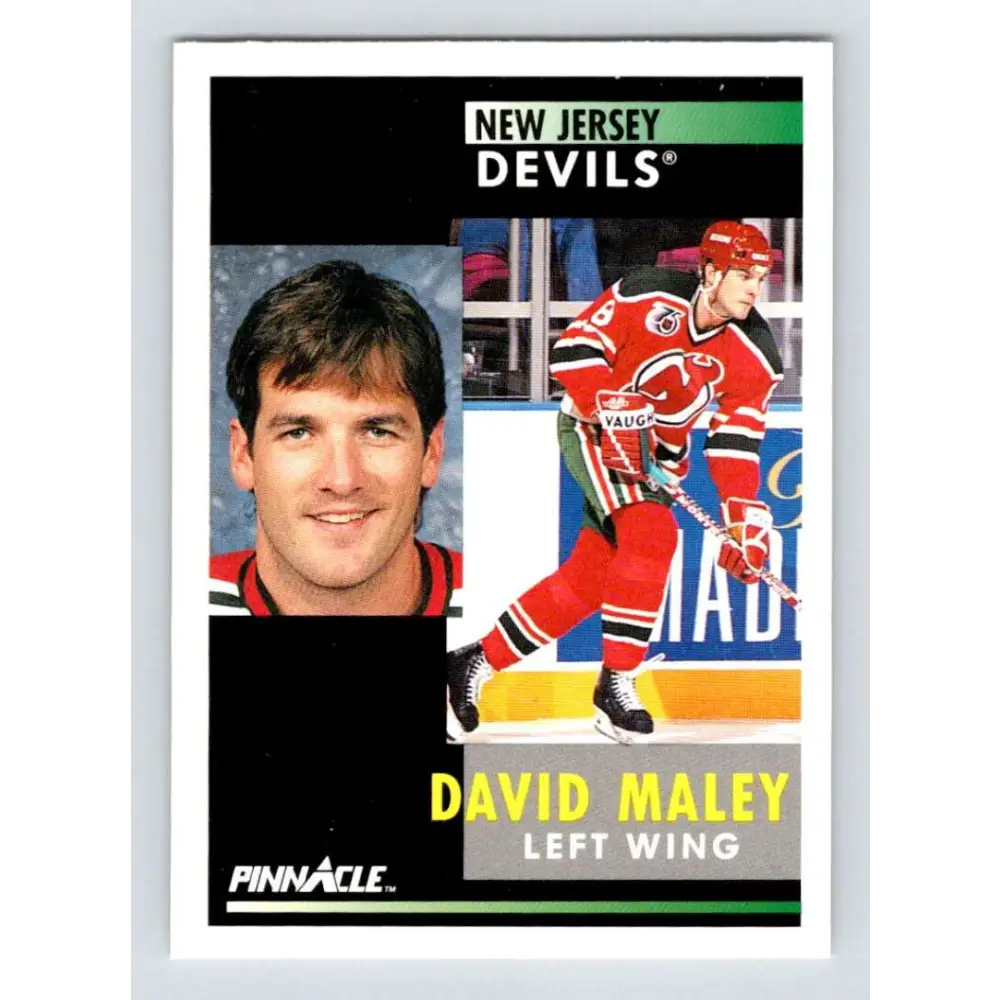 1991-92 Pinnacle #272 David Maley NM-MT New Jersey Devils Hockey Card Image 1
