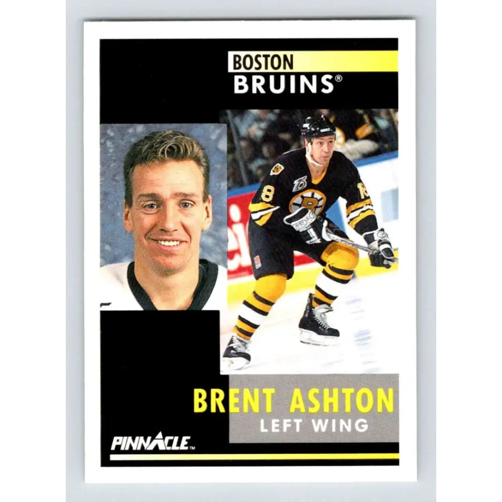 1991-92 Pinnacle #280 Brent Ashton NM-MT Boston Bruins Hockey Card Image 1
