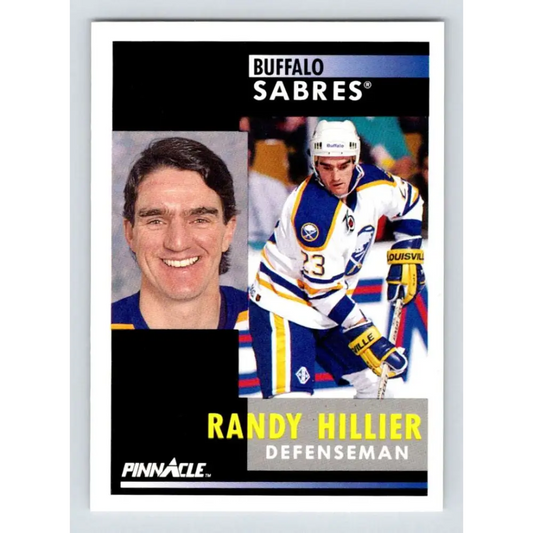 1991-92 Pinnacle #281 Randy Hillier NM-MT Buffalo Sabres Hockey Card Image 1