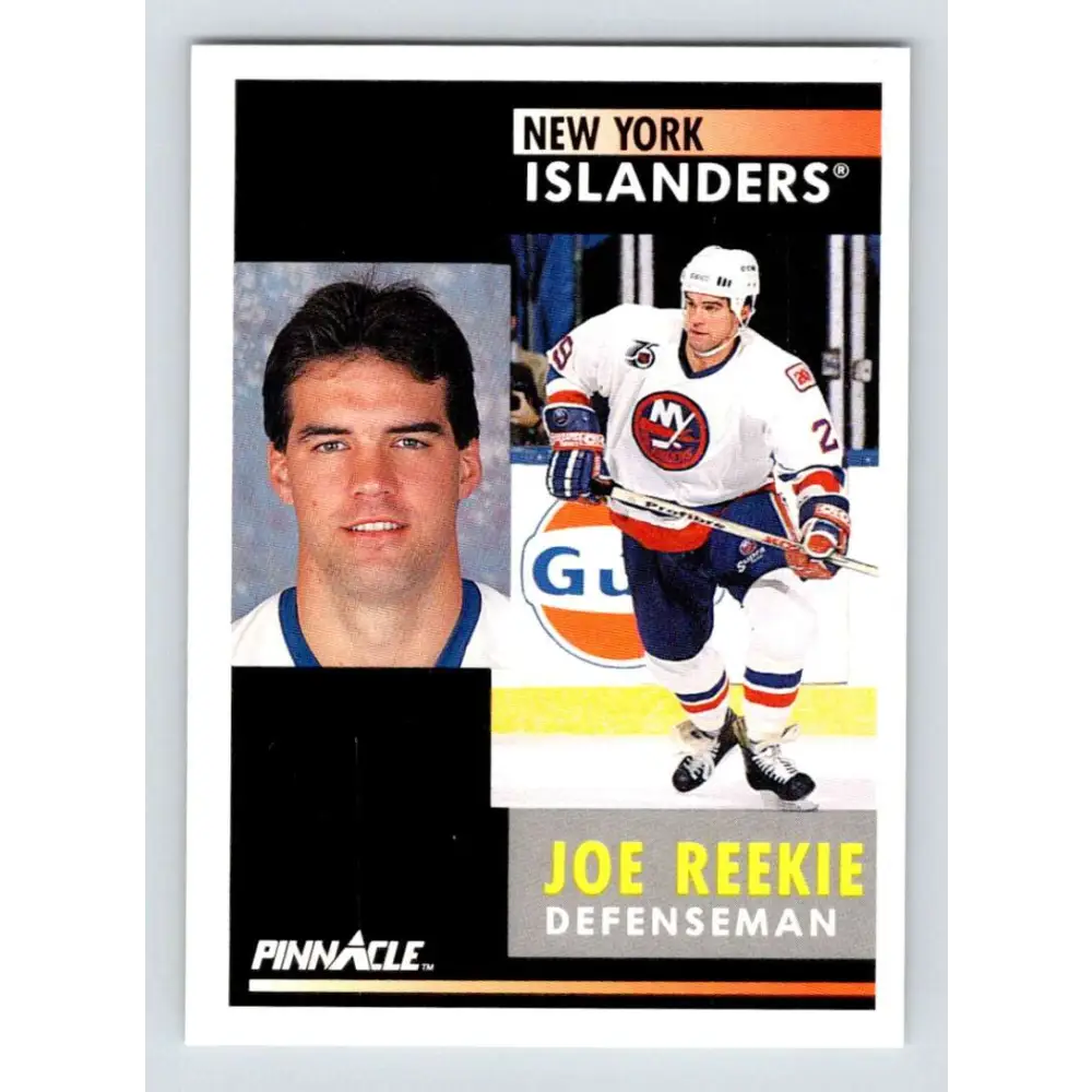 1991-92 Pinnacle #285 Joe Reekie NM-MT New York Islanders Hockey Card Image 1