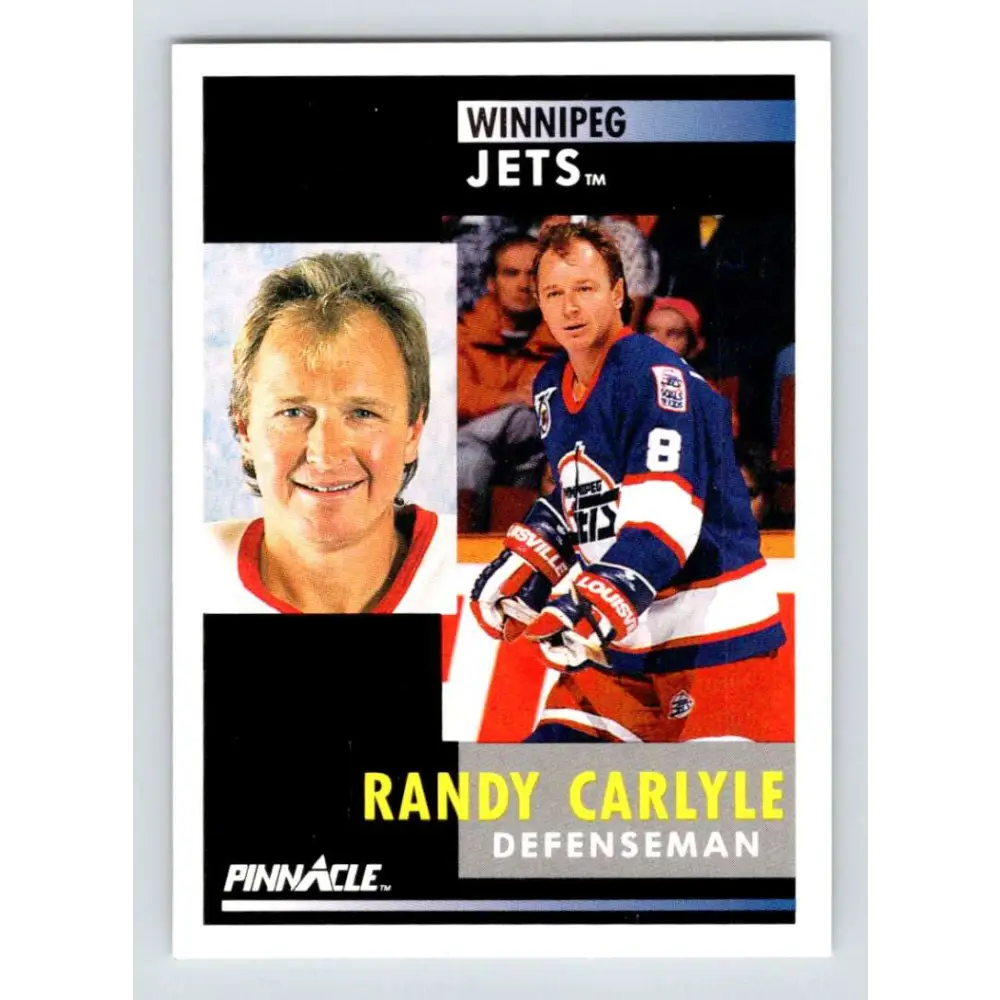 1991-92 Pinnacle #288 Randy Carlyle NM-MT Winnipeg Jets Hockey Card Image 1