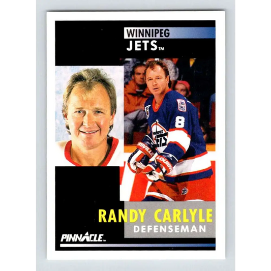 1991-92 Pinnacle #288 Randy Carlyle NM-MT Winnipeg Jets Hockey Card Image 1
