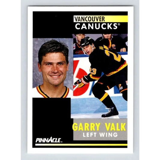 1991-92 Pinnacle #291 Garry Valk NM-MT Vancouver Canucks Hockey Card Image 1
