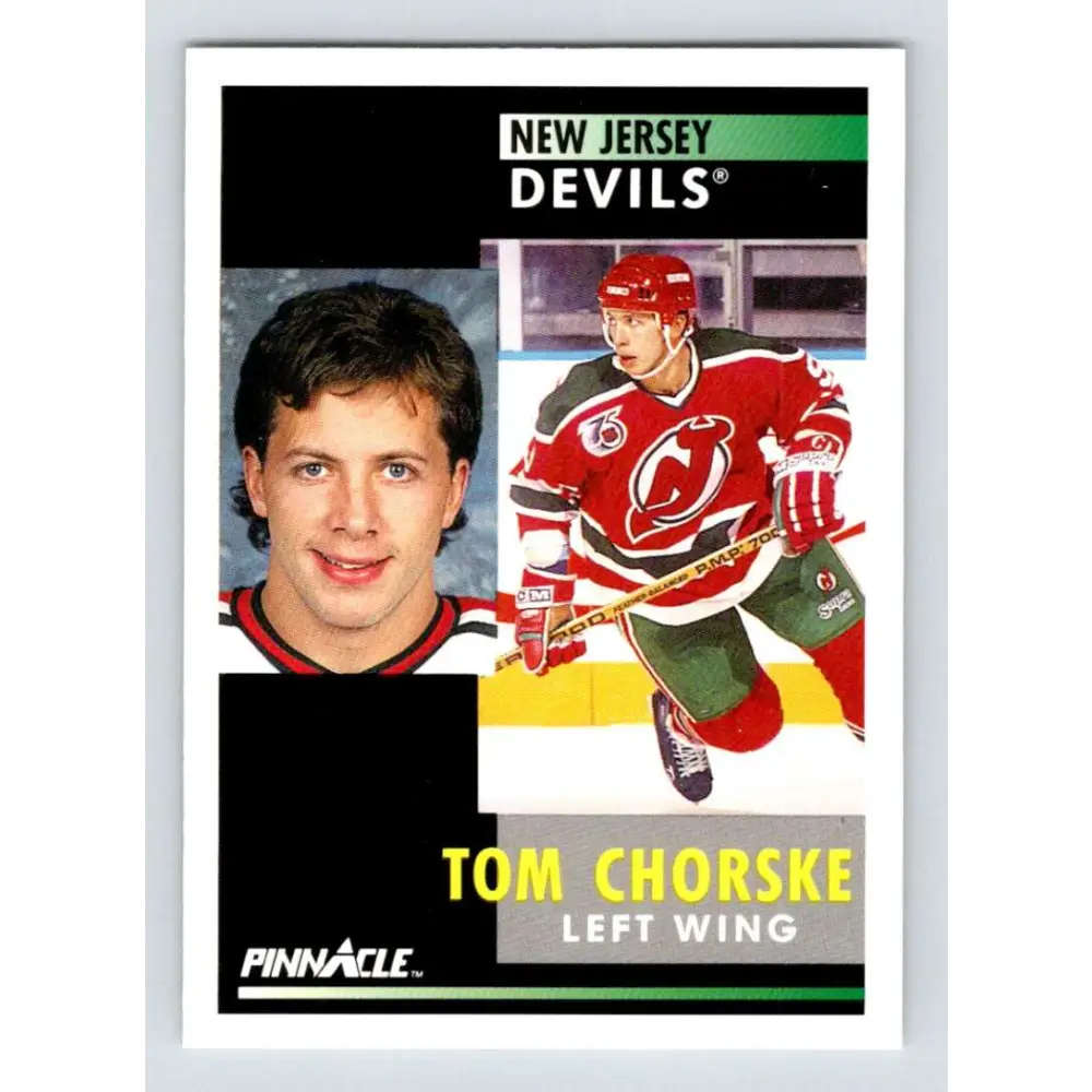 1991-92 Pinnacle #295 Tom Chorske NM-MT New Jersey Devils Hockey Card Image 1