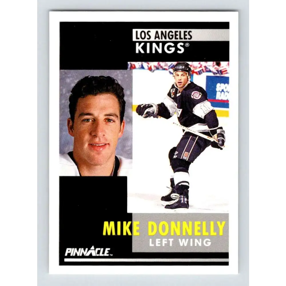 1991-92 Pinnacle #299 Mike Donnelly NM-MT RC Rookie Los Angeles Kings Hockey Card Image 1
