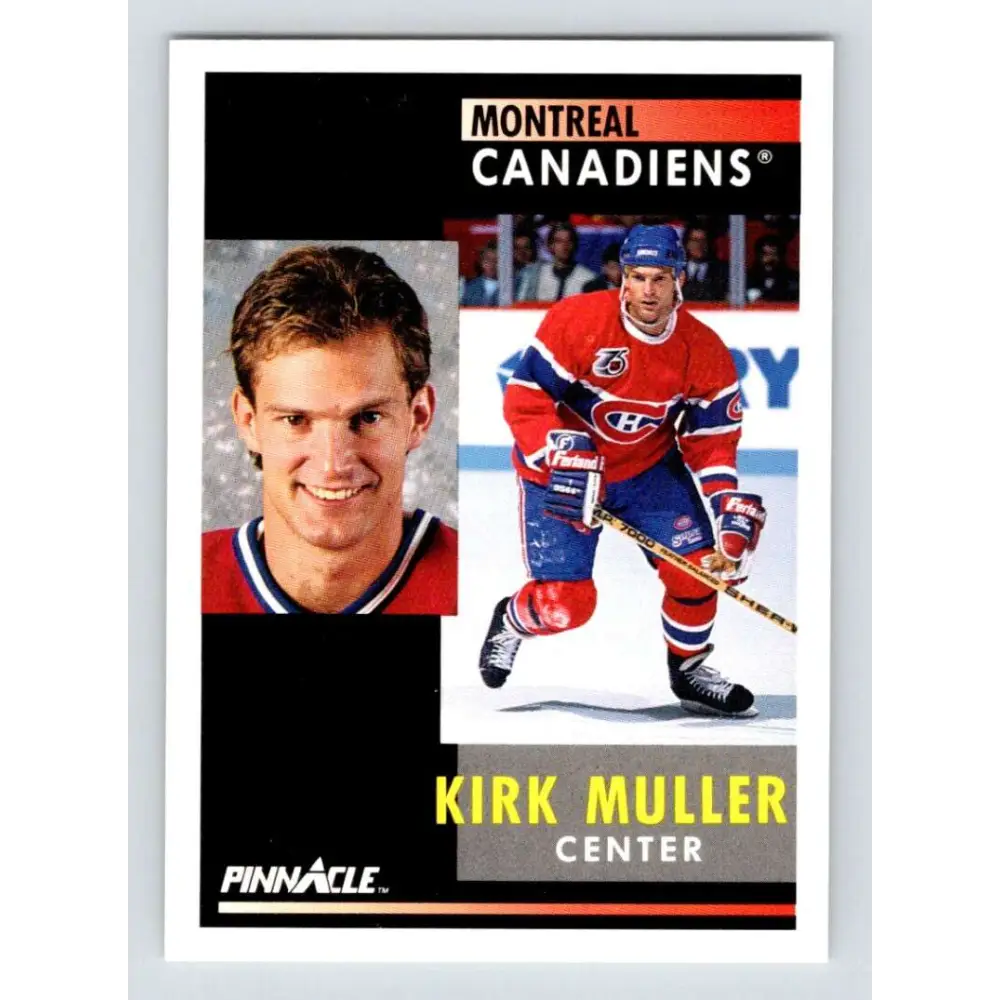 1991-92 Pinnacle #3 Kirk Muller NM-MT Montreal Canadiens Hockey Card Image 1