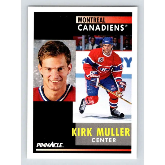 1991-92 Pinnacle #3 Kirk Muller NM-MT Montreal Canadiens Hockey Card Image 1