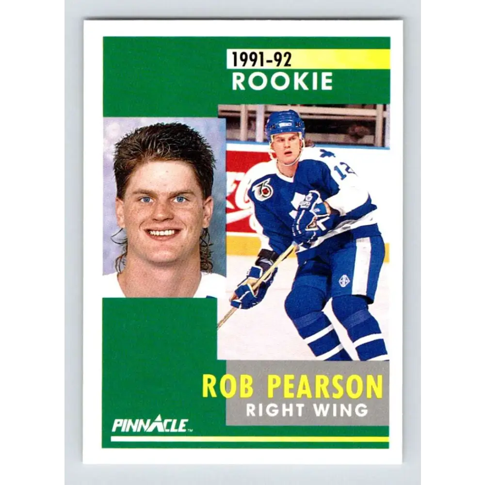 1991-92 Pinnacle #304 Rob Pearson NM-MT RC Rookie Toronto Maple Leafs Hockey Card Image 1