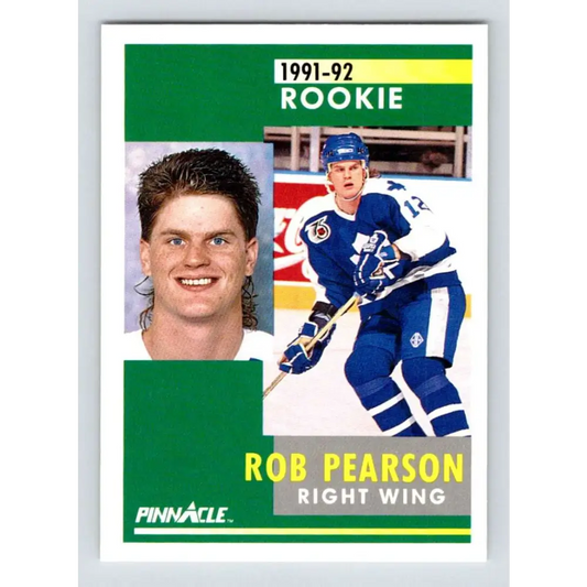 1991-92 Pinnacle #304 Rob Pearson NM-MT RC Rookie Toronto Maple Leafs Hockey Card Image 1