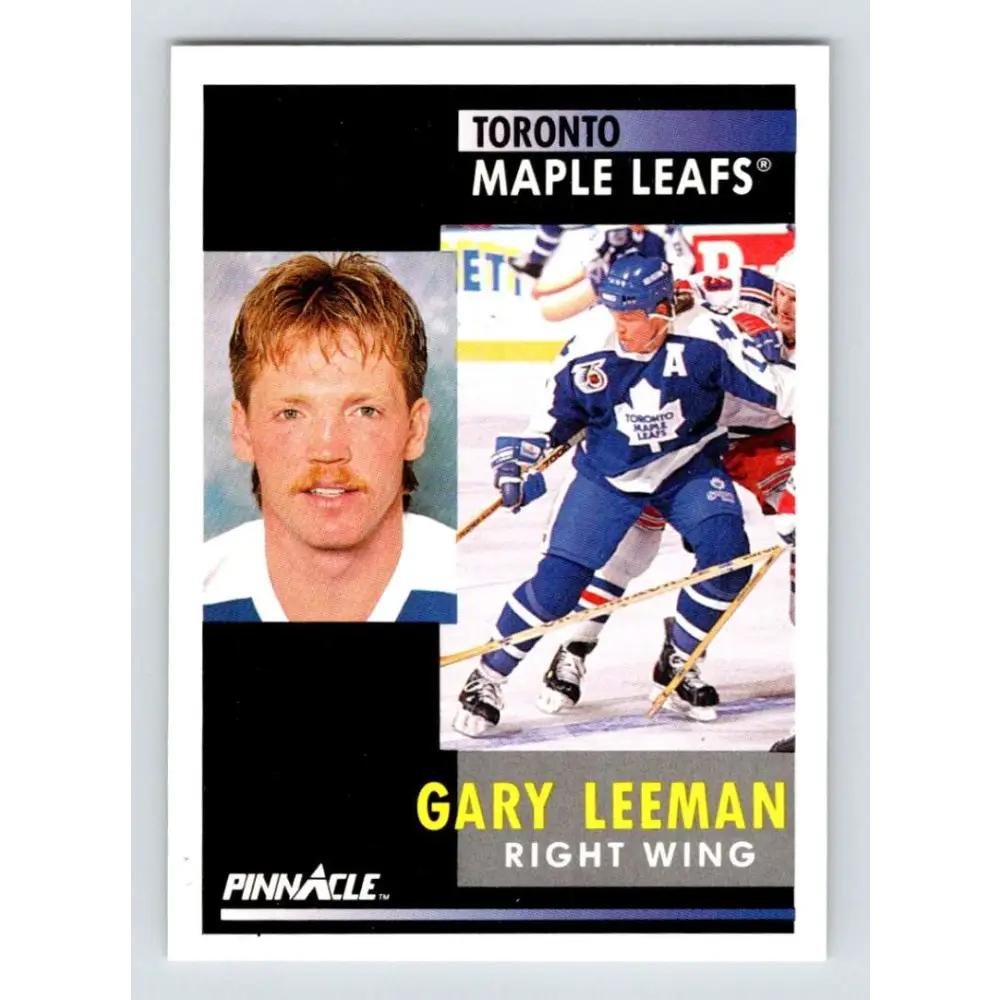 1991-92 Pinnacle #31 Gary Leeman NM-MT Toronto Maple Leafs Hockey Card Image 1