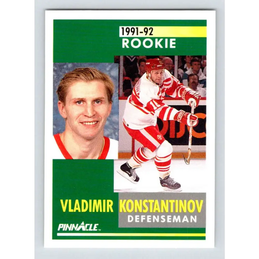 1991-92 Pinnacle #311 Vladimir Konstantinov NM-MT RC Rookie Detroit Red Wings Hockey Card Image 1