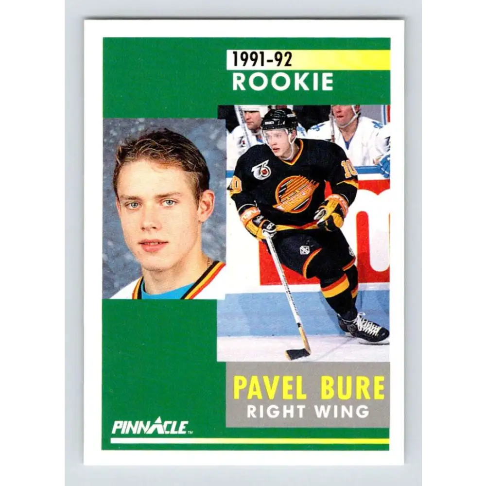 1991-92 Pinnacle #315 Pavel Bure NM-MT Vancouver Canucks Hockey Card Image 1