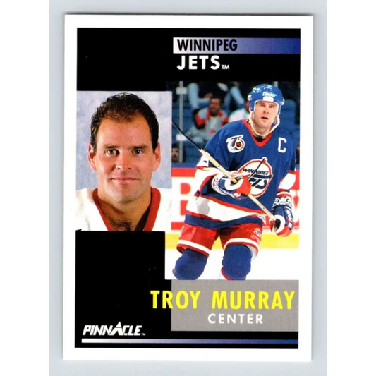1991-92 Pinnacle #33 Troy Murray NM-MT Winnipeg Jets Hockey Card Image 1