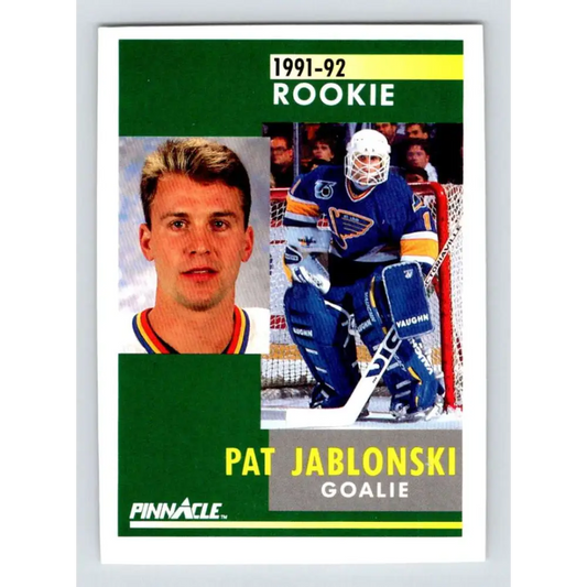 1991-92 Pinnacle #331 Pat Jablonski NM-MT RC Rookie St. Louis Blues Hockey Card Image 1