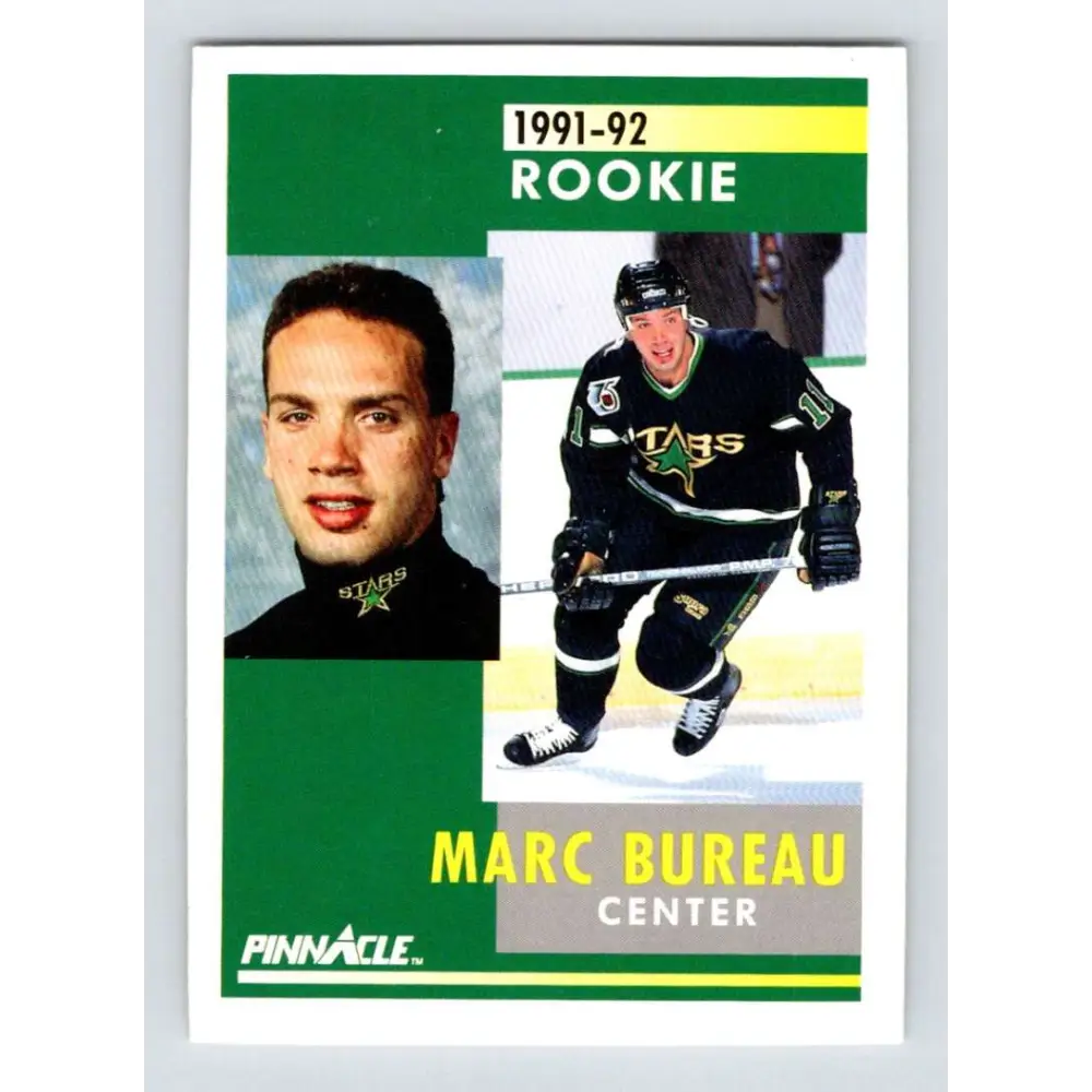 1991-92 Pinnacle #335 Marc Bureau NM-MT Minnesota North Stars Hockey Card Image 1