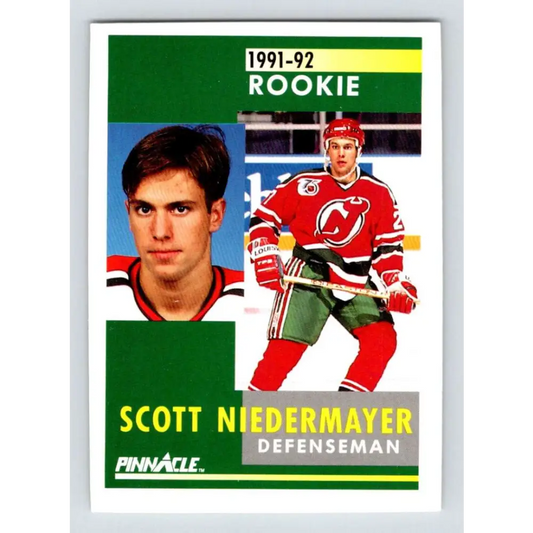 1991-92 Pinnacle #349 Scott Neidermayer NM-MT New Jersey Devils Hockey Card Image 1