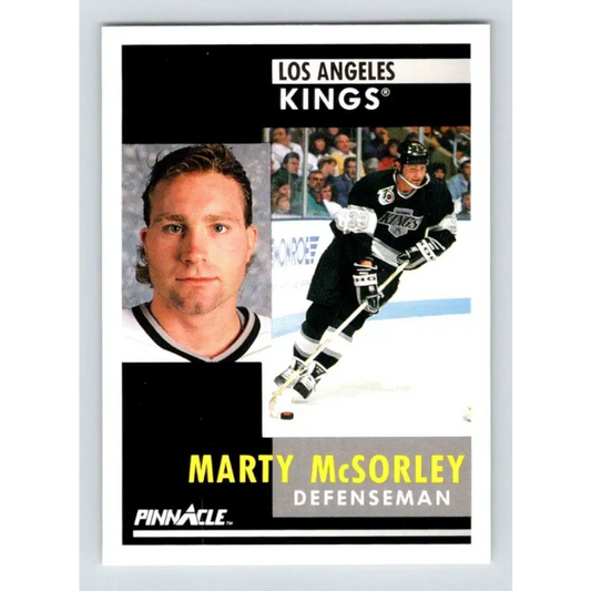 1991-92 Pinnacle #35 Marty McSorley NM-MT Los Angeles Kings Hockey Card Image 1