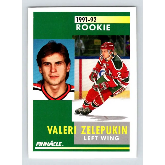 1991-92 Pinnacle #354 Valeri Zelepukin NM-MT RC Rookie New Jersey Devils Hockey Card Image 1