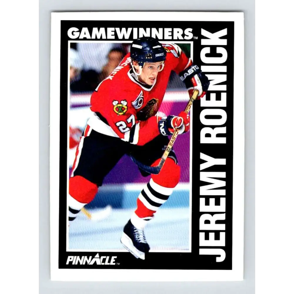1991-92 Pinnacle #359 Jeremy Roenick NM-MT Chicago Blackhawks Hockey Card Image 1