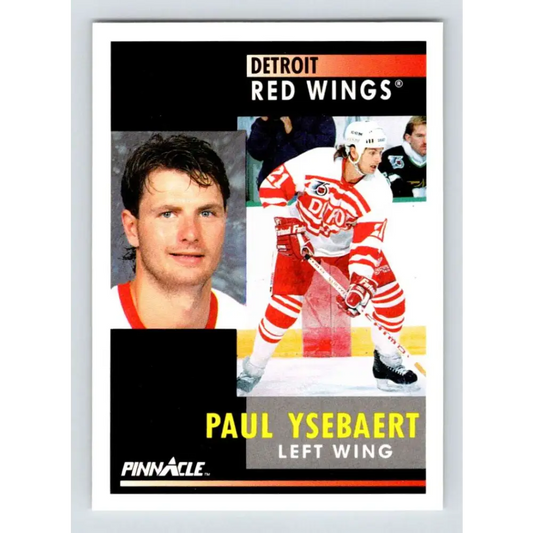 1991-92 Pinnacle #36 Paul Ysebaert NM-MT Detroit Red Wings Hockey Card Image 1