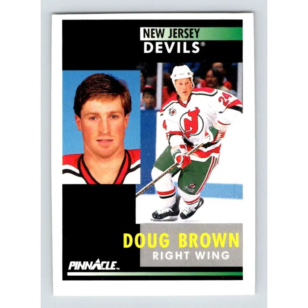 1991-92 Pinnacle #363 Doug Brown NM-MT New Jersey Devils Hockey Card Image 1