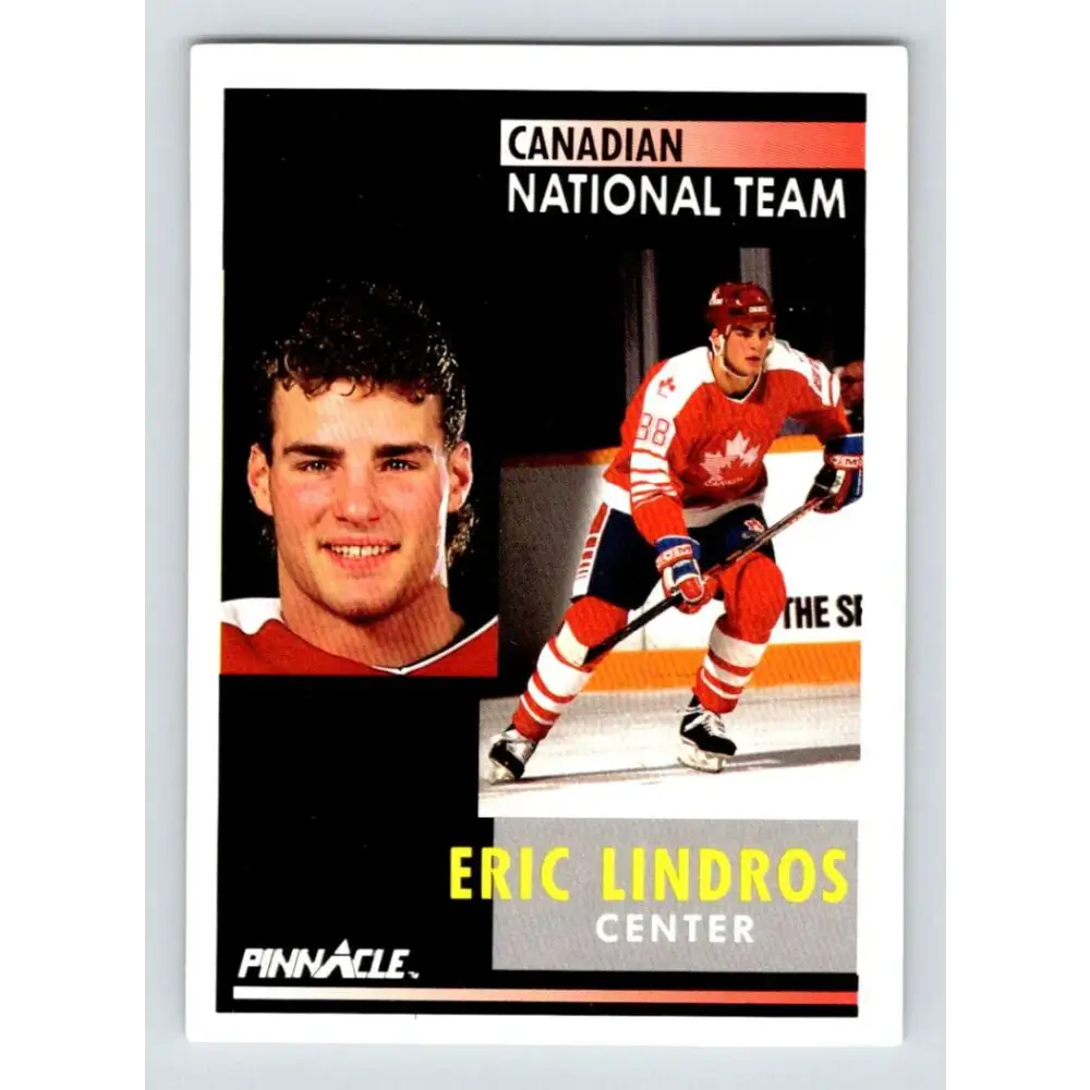 1991-92 Pinnacle #365 Eric Lindros NM-MT Hockey Card Image 1
