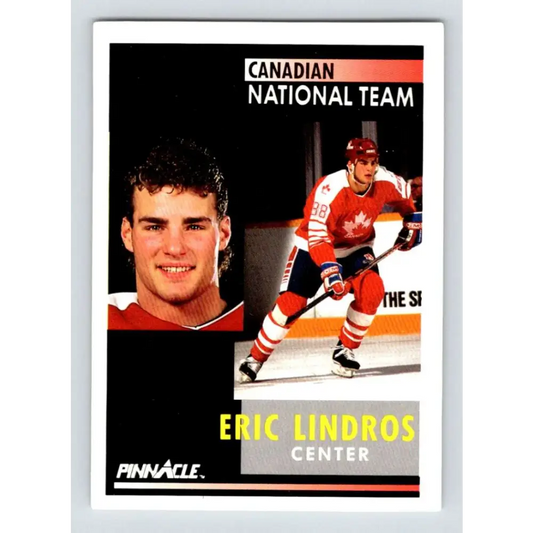 1991-92 Pinnacle #365 Eric Lindros NM-MT Hockey Card Image 1