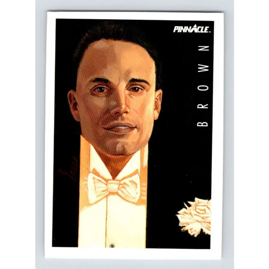 1991-92 Pinnacle #370 Keith Brown GG NM-MT Chicago Blackhawks Hockey Card Image 1