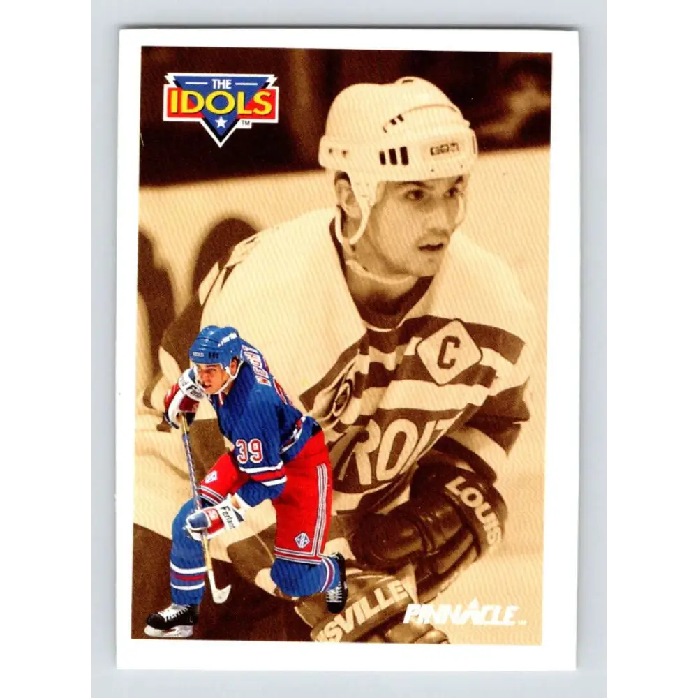 1991-92 Pinnacle #383 Steve Yzerman/Doug Weight NM-MT New York Rangers Hockey Card Image 1
